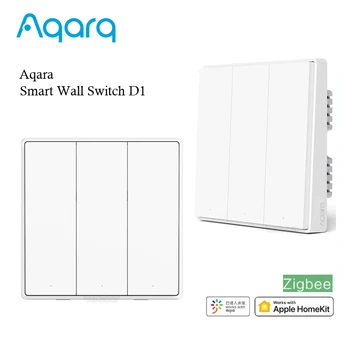 

Aqrar Smart Wall Switch D1 Zigbee3.0 Wireless Remote Control Light Switch Works With Apple HomeKit Xiaomi Mijia Mi Home App