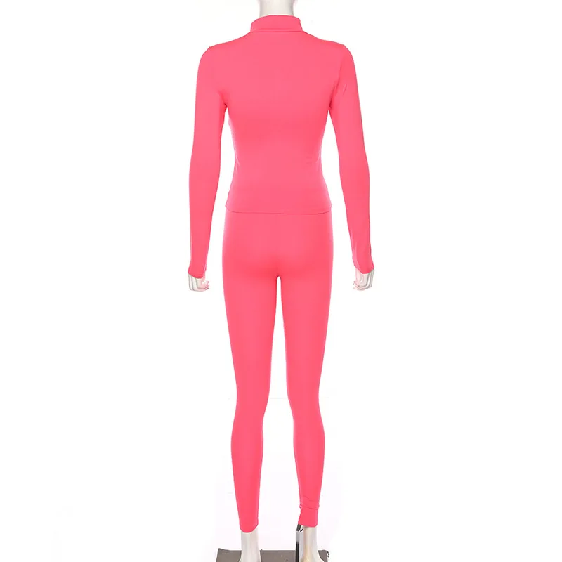 NORMOV Fluorescent Yoga Set Vest Sport Suit Women Fitness Suit Gym Clothing Tracksuit Women Running Fluorescent Sports fitness