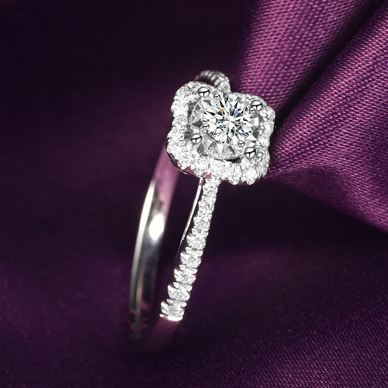 

1 Karat Effect 18K Gold Platinum Marriage Customizable Platinum Diamond Ring Proposal Diamond Ring