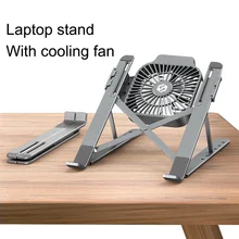 

Foldable Laptop tablet Stand With Cooling Fan Heat Dissipation For Desktop MacBook Air Pro Stand Notebook Holder HP DELL Cooler