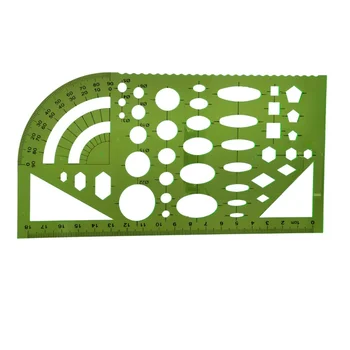 

Tactics template template ruler plastic protractor student clear green