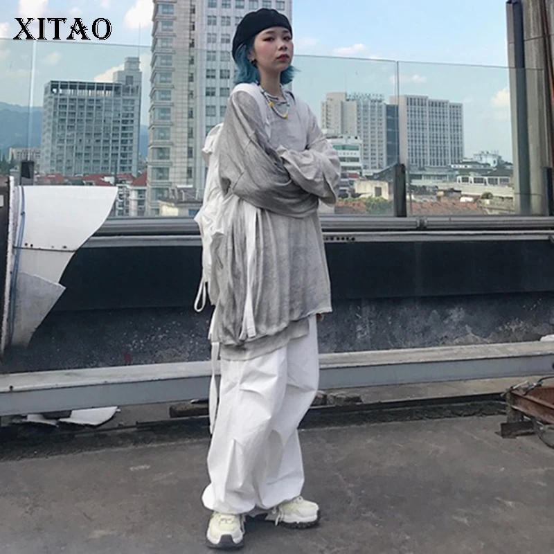 Женская толстовка XITAO с длинным рукавом и отверстием XJ3629 | одежда