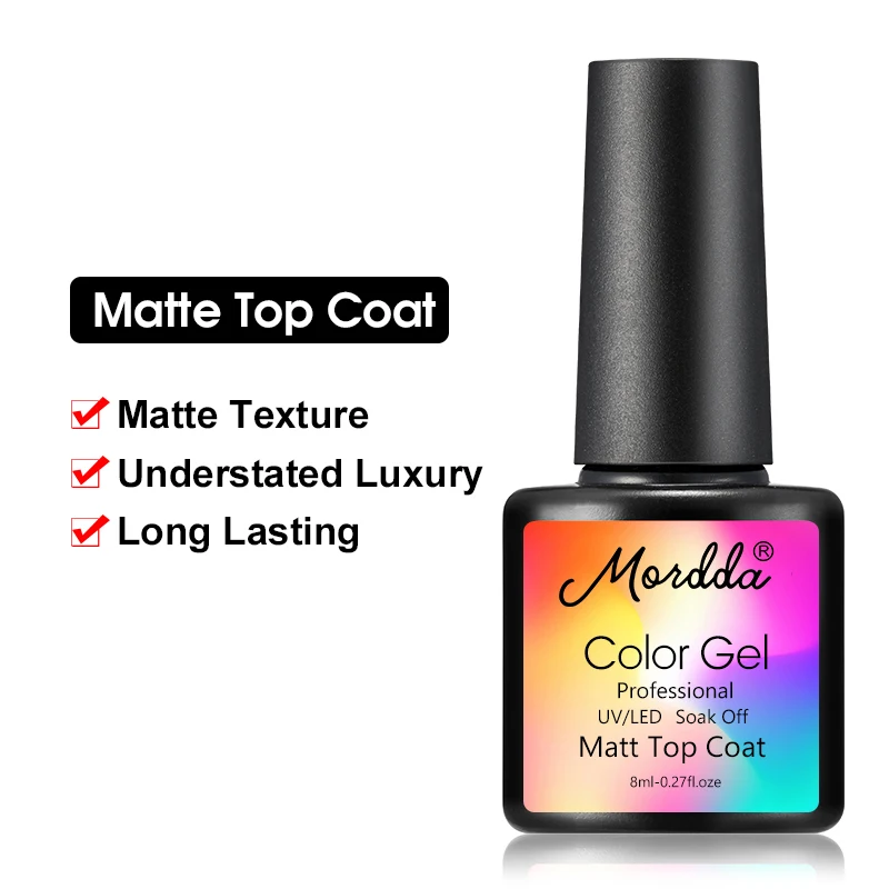 MORDDA 8 мл Гель-лак для ногтей УФ-Гель-лак замачиваемый Гель-лак полуперманентный Гибридный рисунок для домашнего использования нужно матовое верхнее покрытие - Цвет: Matte Top Coat