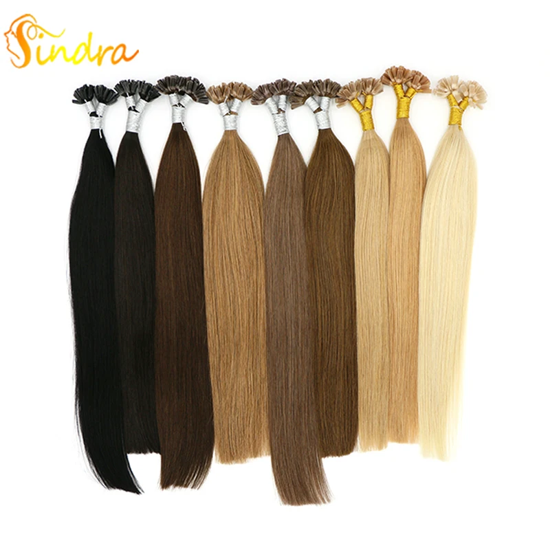 

Sindra Remy Keratin U Tip Human Hair Extension European Fusion Hair 1g/pc 50g 100g/pack Remy Human Hair Extensions