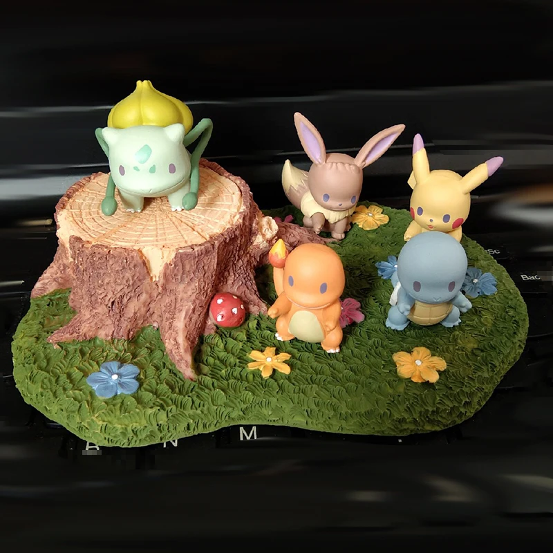 

Takara Tomy Pokeman Big Head Doll 5pcs/set Pikachu Charmander Action Figure Ex Elf Ball Children Toy Gifts