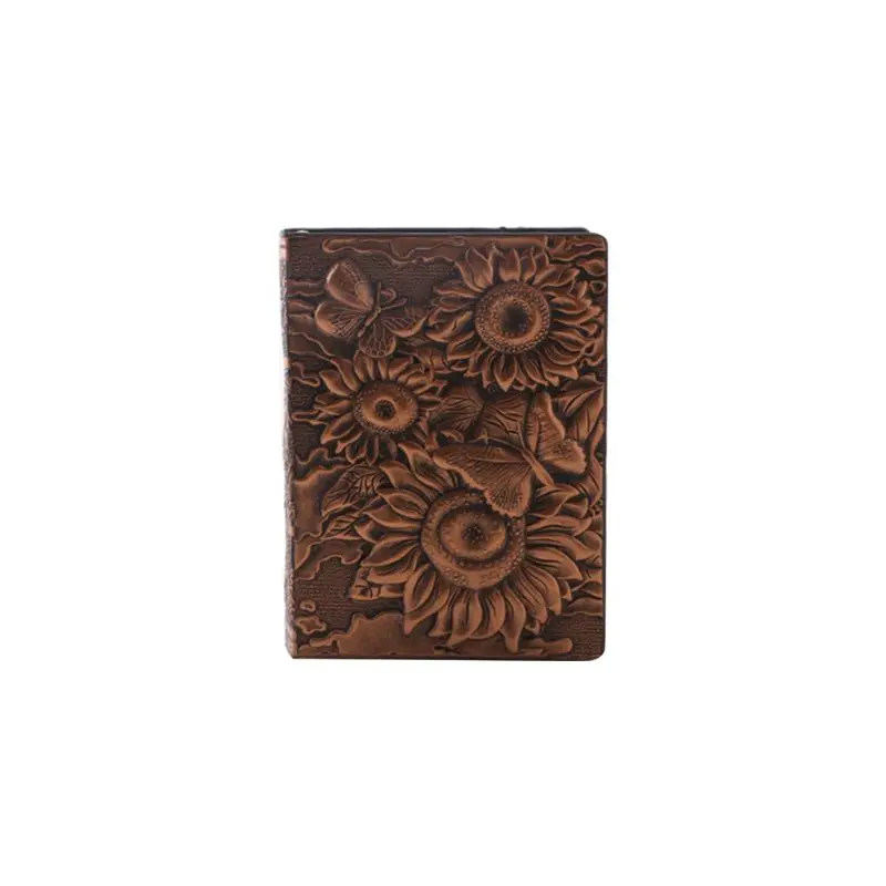 64K Red Bronze Креативный 3D блокнот с тиснением в виде подсолнуха, блокнот, дневник для путешествий, планировщик, бизнес-школа, офисные принадлежности, подарок C26 - Цвет: 64K Red Bronze