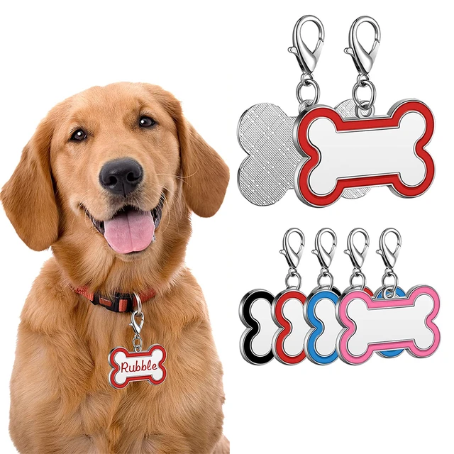 10 Pieces Address Tag Dogs Cat Dog Tag Animal Tag With Key Ring Dog Tag  Collar Tag For Cat Collar Dog Collar Tag Address Sleeve Silver