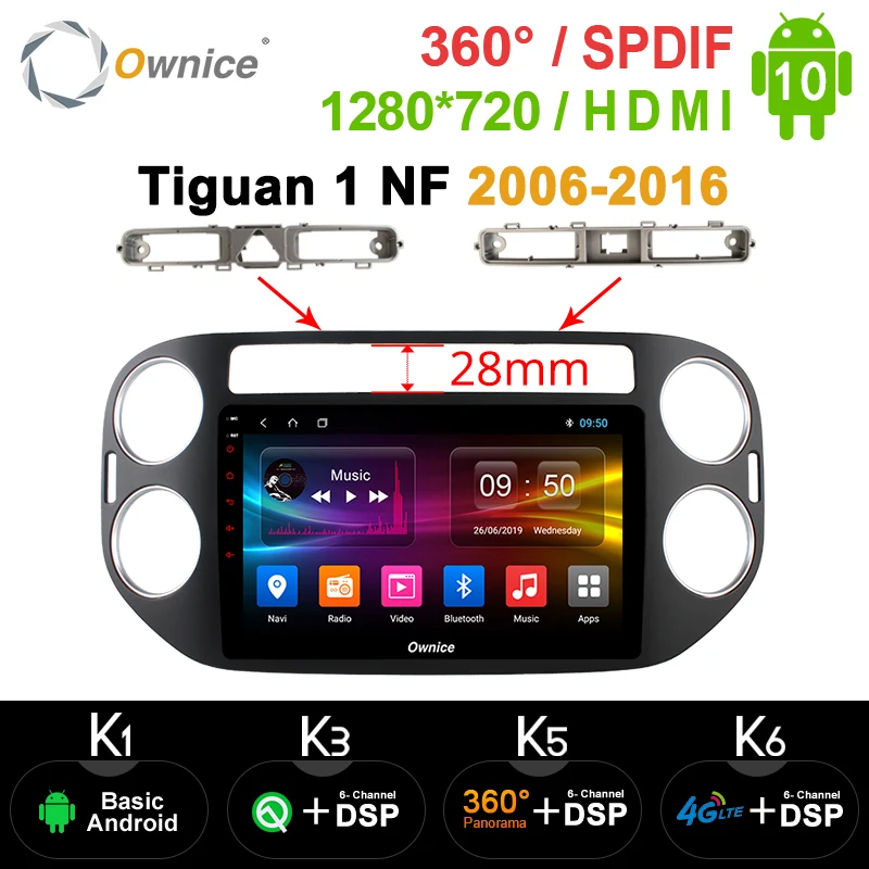 Ownice 2Din Octa Core Android10.0 Car Radio 9'' Autoradio car DVD For Volkswagen Tiguan 1 NF 2006 2008 2010 2012 2016 DSP 4G LTE