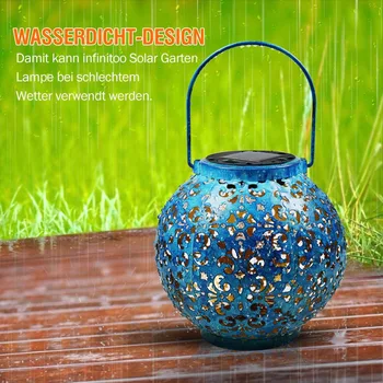 

Durable Creative Solar LED Iron Art Hollow Lantern Light Classic Practical Multi-functional Outdoor Decor Lighting Lamp