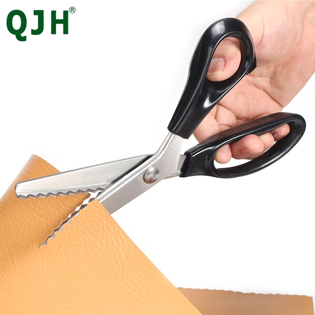 Fabric Craft Scissors+Thread Detail Snips, Serrated Scalloped Stainless  Steel Handled Professional Scissors, Sewing Scissors for Leather,  Tailoring