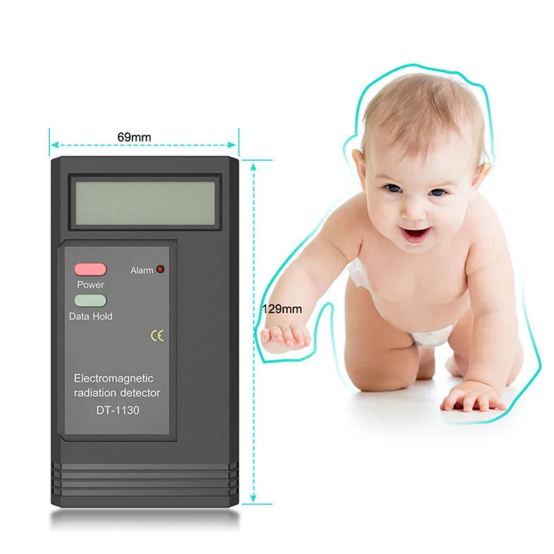 ЖК-цифровой детектор электромагнитного излучения EMF метр Дозиметр Тестер Великобритания
