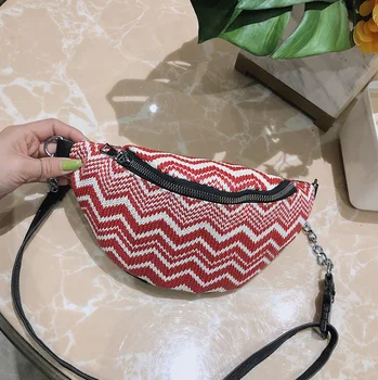 

Adjustable Fanny Pack Women Casual Oxford Chest Packs Fashion Strap Zipper Crossbody Waist Bags