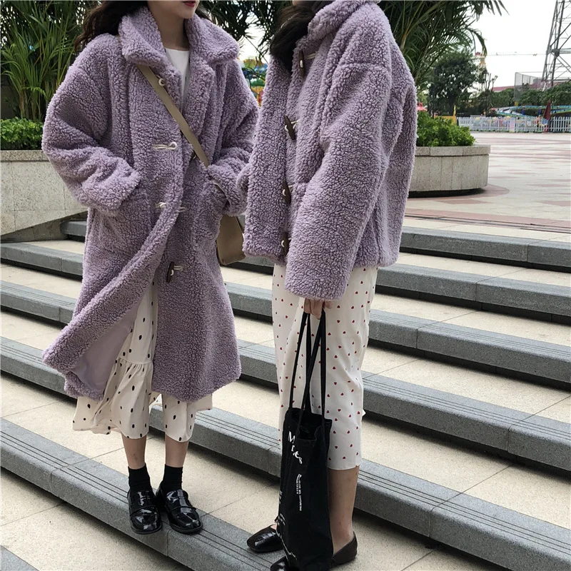 

Autumn And Winter Cotton Coat Student MORI Series 2019 New Style Loose-Fit Laziness-Style Thick Lamb's Wool Middle Long Coat Cot