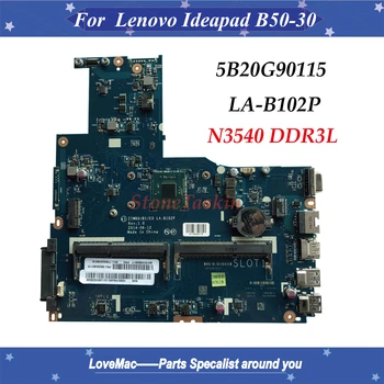 

Wholesale Brand New 5B20G90115 for Lenovo B50-30 Laptop Mainboard ZIWB0/B1/E0 LA-B102P SR1YW N3540 Quad Core DDR3L 100% Tested