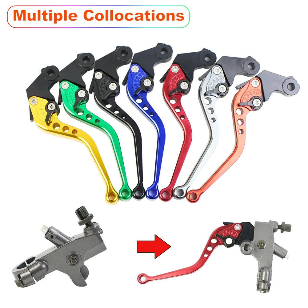 Universal Motorcycle Brake Adjust Handles Handlebars Hydraulic Clutch Master Cylinder Levers 7/8