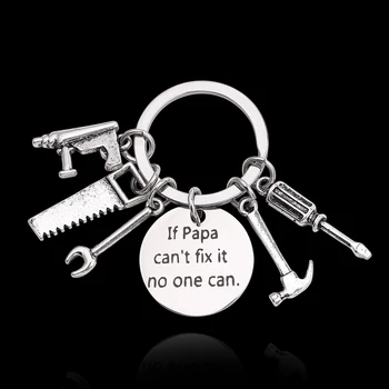 

Personalized axe saw keychain If dad can't solve him, no one can keychain multiple accessories Father's Day jewelry gift
