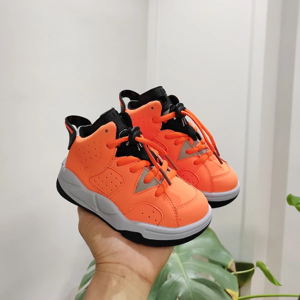Детская обувь г. Осенняя модная повседневная спортивная обувь для девочек дышащие кроссовки для бега для мальчиков детские флуоресцентные кроссовки FS3097 - Цвет: Оранжевый