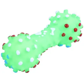

Textured Paw Print Bone Design Rubber Squeaky Pet Dog Toy