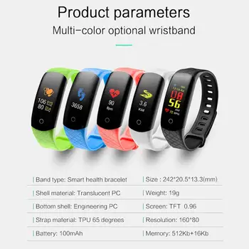 

NEW Smart Wristbands Color Screen Bracelet Blood Pressure Fitness Tracker device Heart Rate Monitor Smart men women Band Sport