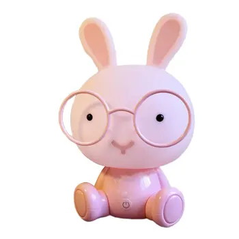 

Cute rabbit touch table lamp energy-saving LED eye protection learning lamp cartoon 3-speed touch USB bedside lamp
