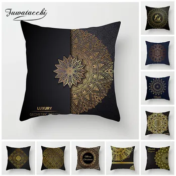 

Fuwatacchi Mandala Christmas Elephant Cushion Cover Geometric Flower Pillow Case Home Decorative Pillows Cover For Sofa Car Seat