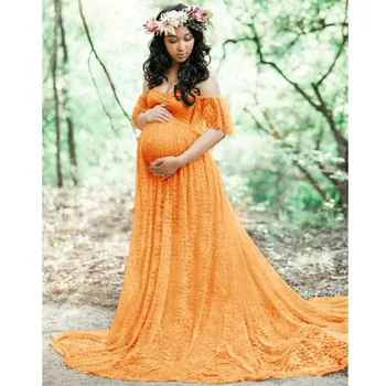 

Long Maternity Photography Props Pregnancy Dress Photography Maternity Dresses For Photo Shoot Pregnant Dress Lace Maxi Gown