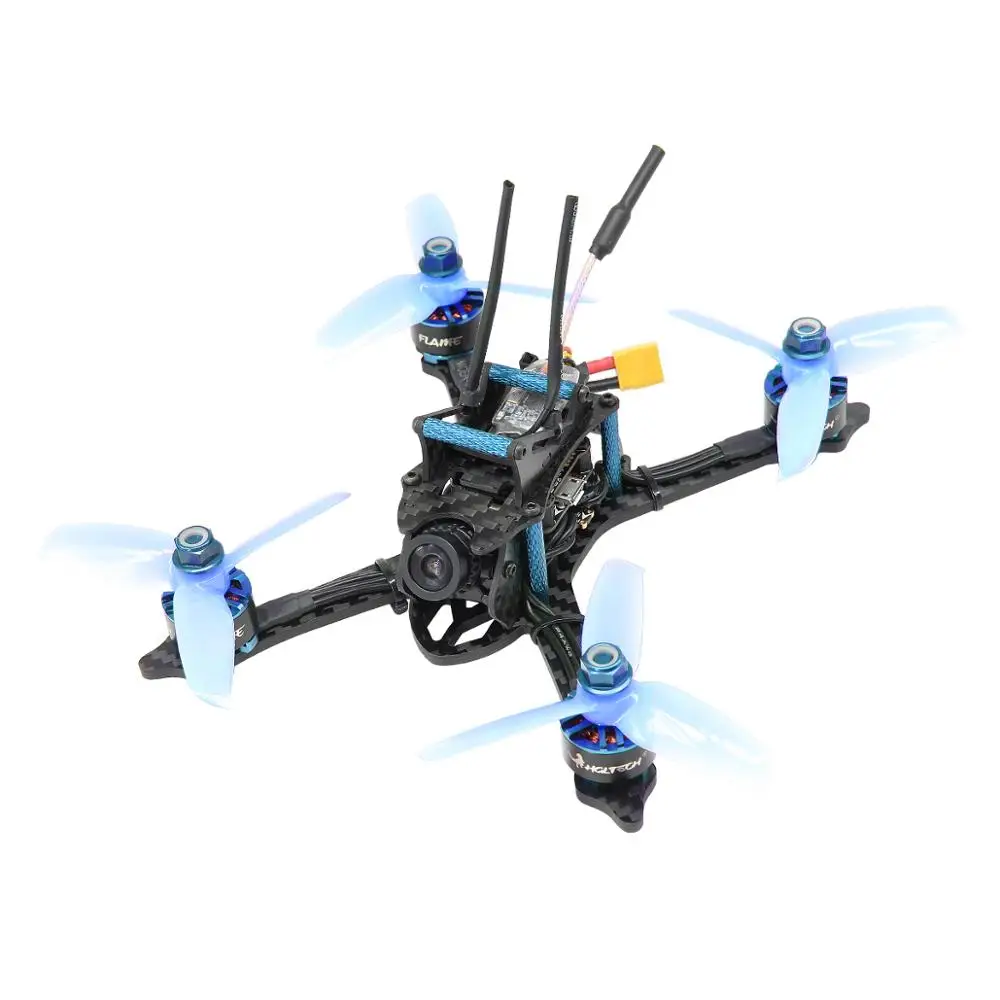 HGLRC XJB145 FPV BNF гоночный Дрон 145 мм комплект из углеродного волокна для рамы OSD F4 Контроллер полета 1407 3600KV бесщеточный двигатель 28A 4в1 ESC - Цвет: Blue BNP A85 V2