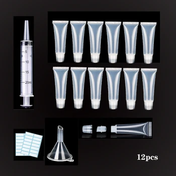 

Wholesale 2pcs/10pcs/50 Pcs Empty Lip Gloss Tubes with Funnels Lip Gloss Container Lipgloss Tubes for DIY Cosmetic Makeup Clear