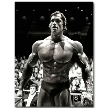

Modern Canvas Painting Arnold Schwarzenegger Bodybuilding Posters Motivational Quote Art Fitness Inspirational Wall Art Picture