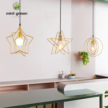 

rustic industrial Ceiling pendant lights kitchen island lamp cafe hanging light modern lighting fixtures Nordic minimalist lamp