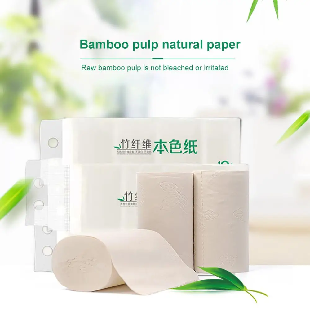 

10 Rolls Toilet Roll Paper 4 Layers Bathroom Toilet Coreless Roll Paper NEW Tissue Roll Household Toilet Paper Dropshipping