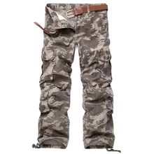 Мужские тактические брюки карго с несколькими карманами, мужские камуфляжные брюки карго высокого качества, повседневные мешковатые мужские брюки для тренировок, размер 40