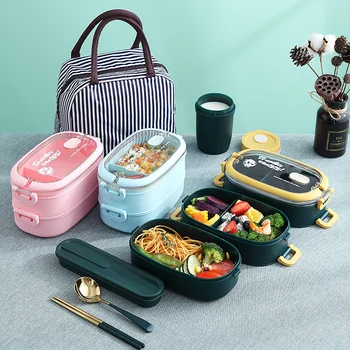 

Japanese style lunch box microwave bento boxes suit Students Office workers