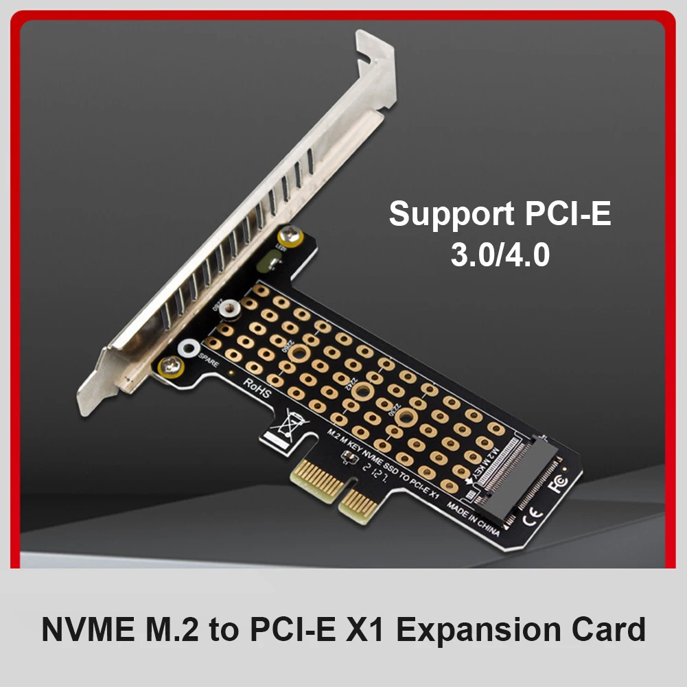 NVMe SSD M.2 PCIe 1x Adapter - PCIe to M.2 Adapter, PCI Express X1 Card Riser Support PCI-E 4.0/3.0 Converter Description Image.This Product Can Be Found With The Tag Names Cheap Computer Cables Connectors, Computer Cables Connectors, Computer Office, High Quality Computer Office