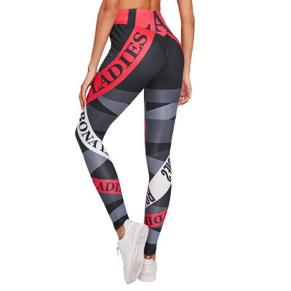 Flowerdance Sport Yoga Pants Hip Gym Leggings Women Print Gym Leggings Tight Gym Leggings High Waist - Цвет: as the picture shows