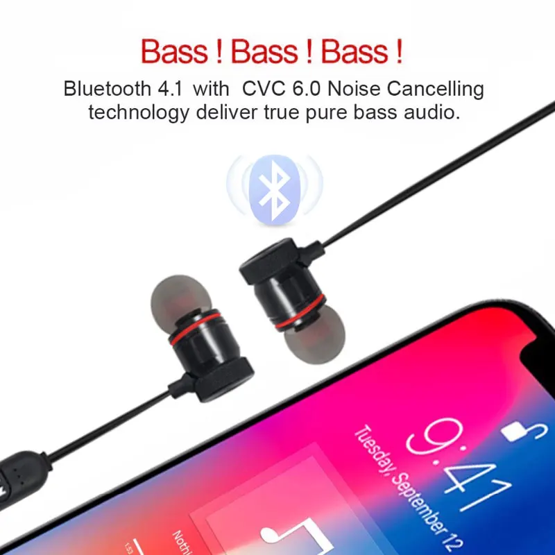 XT6 Bluetooth наушники спортивные с шейным ремешком Магнитная Беспроводная гарнитура стерео наушники музыкальные металлические наушники с микрофоном для xiaomi huawei