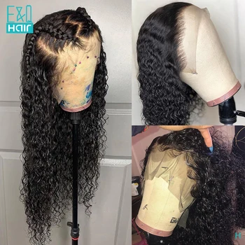 

Curly Lace Front Human Hair Wigs For Women Pre Plucked Hairline With Baby Hair Brazilian Remy Hair 13x6 Lace Front Wig