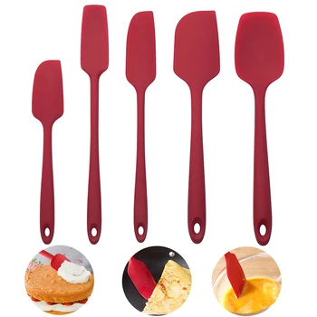 

Silicone Cookware Set Heat-resistant Nonstick Cooking Utensils Cream Butter Spatula Mixing Batter Scraper Kitchen Baking Tools