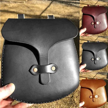 

Medieval Pouch Bag Viking Pocket belt PU Leather Waist Wallet Steampunk Knight Pirate Costume Gear Accessory Cosplay For Adult