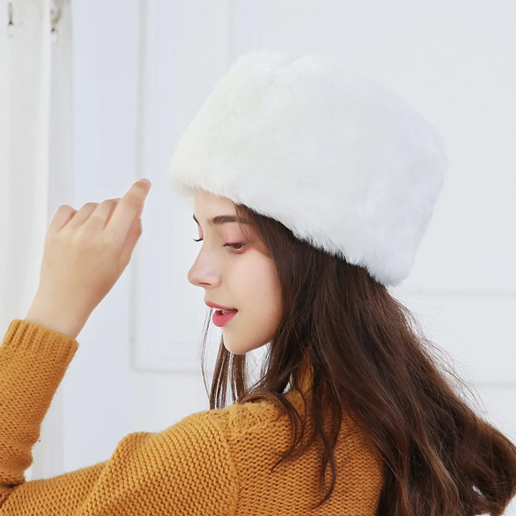 Зимняя Шапка-бини, модная простая элегантная зимняя женская шапка, плотные теплые шапки с бархатом, утолщенная, Czapka Zimowa Chapeu