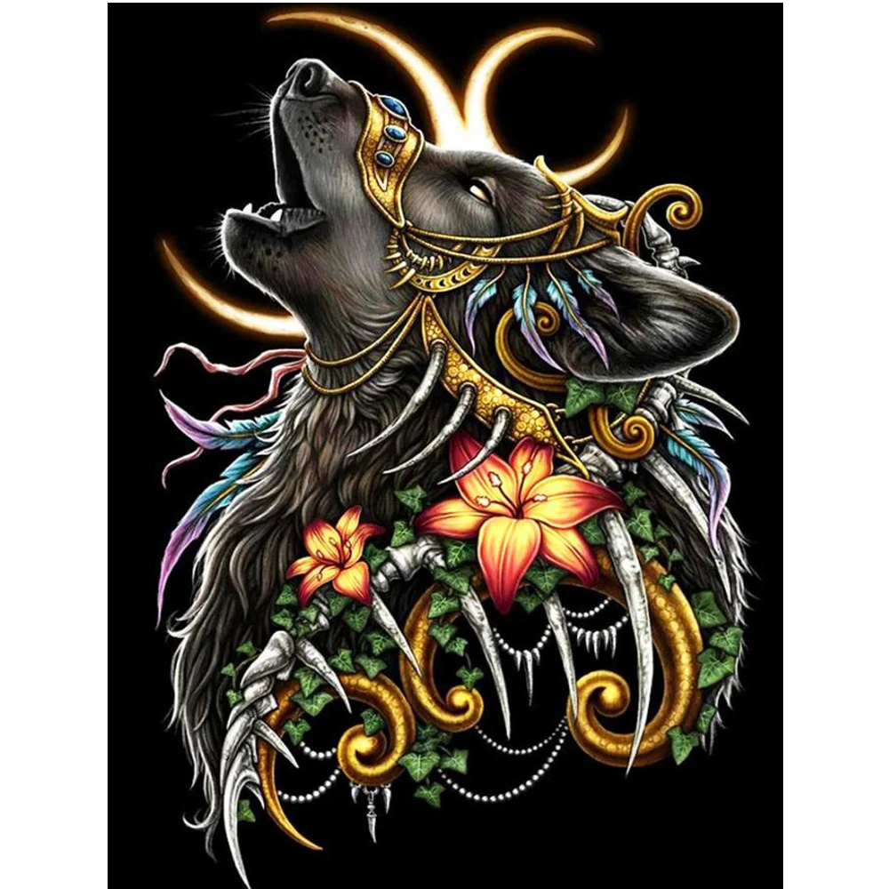 5D Diamond Painting Wolf New Arrival DIY Embroidery Animal Cross Stitch Kits Mosaic Flower Needlework Home Decor P1325 | Дом и сад