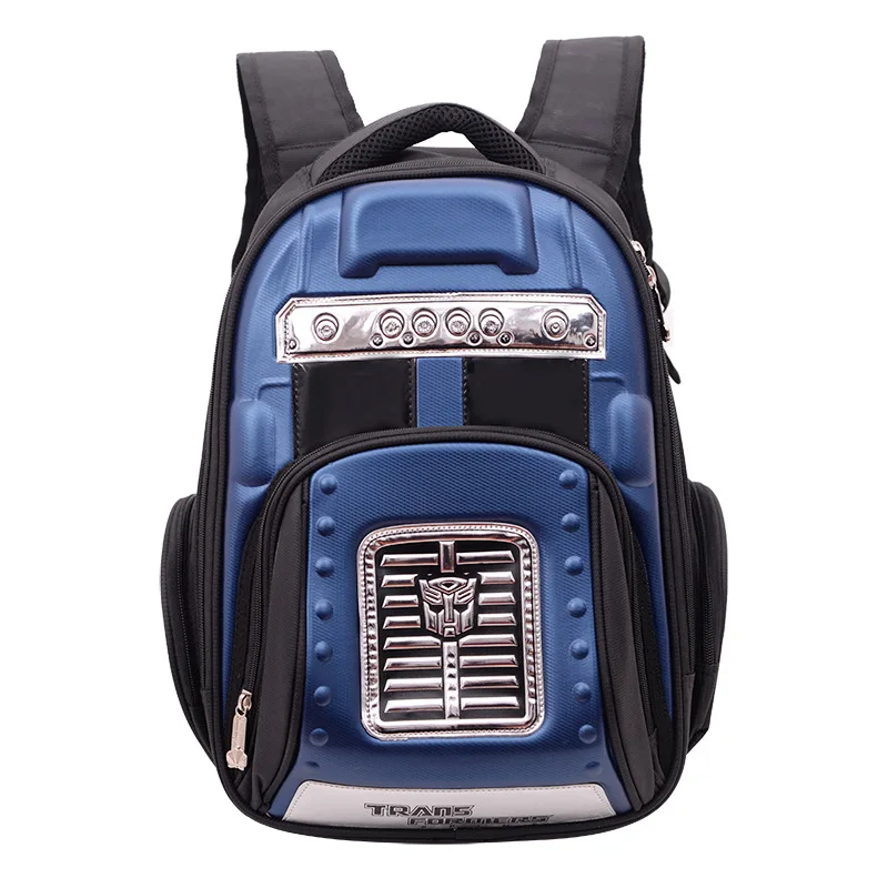 NEW hot Waterproof nylon Orthopedic Children School Bags boys Cartoon Prints Kids School Backpacks Mochila - Цвет: Lake blue