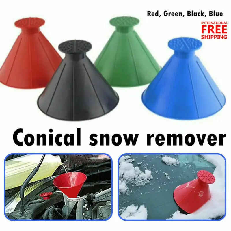 

Ice Scraper Useful Car Windshield Snow Removal Magic Outdoor Ice Shovel Cone Shaped Funnel Snow Remover Tool Scrape Car Tool