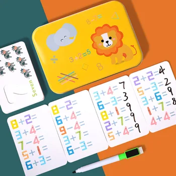 

1-10 Numbers Cognitive Card Wooden Puzzle Educational Toys for Children Kids Wooden Puzzle Building Block Numbers Card