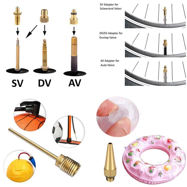 3 ensembles 5 en 1 SV/AV/DV ensemble d'adaptateurs de Valve de vélo  accessoires