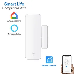 Vovoway Wifi smart Door window Sensor APP tuya Smart Life wireless remote control Security monitoring notification