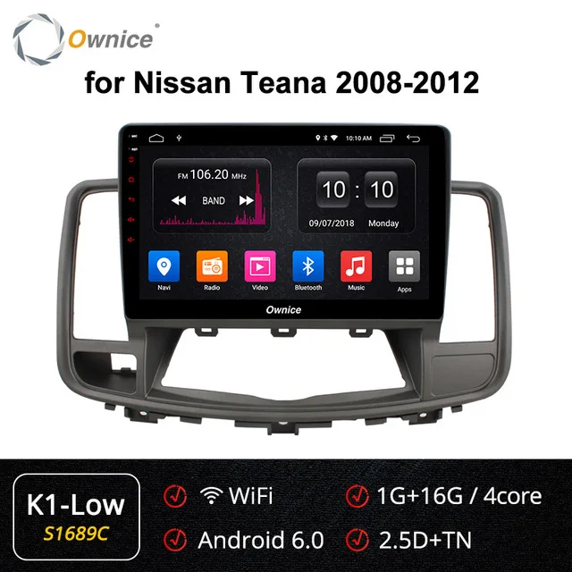 S1669 K1-Low Ownice 2DIN 10," 8 ядерный 360 Panorama carplay автомобильный Радио Android 9,0 автомобильный dvd-плеер DSP 4G LTE SPDIF для Nissan Teana 2008-2012 - Цвет: S1669 K1-Low