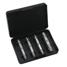 

4Pcs Damaged Screw Extractor Drill Bit Set Easy Out Broken Screw Bolt Remover Tools
