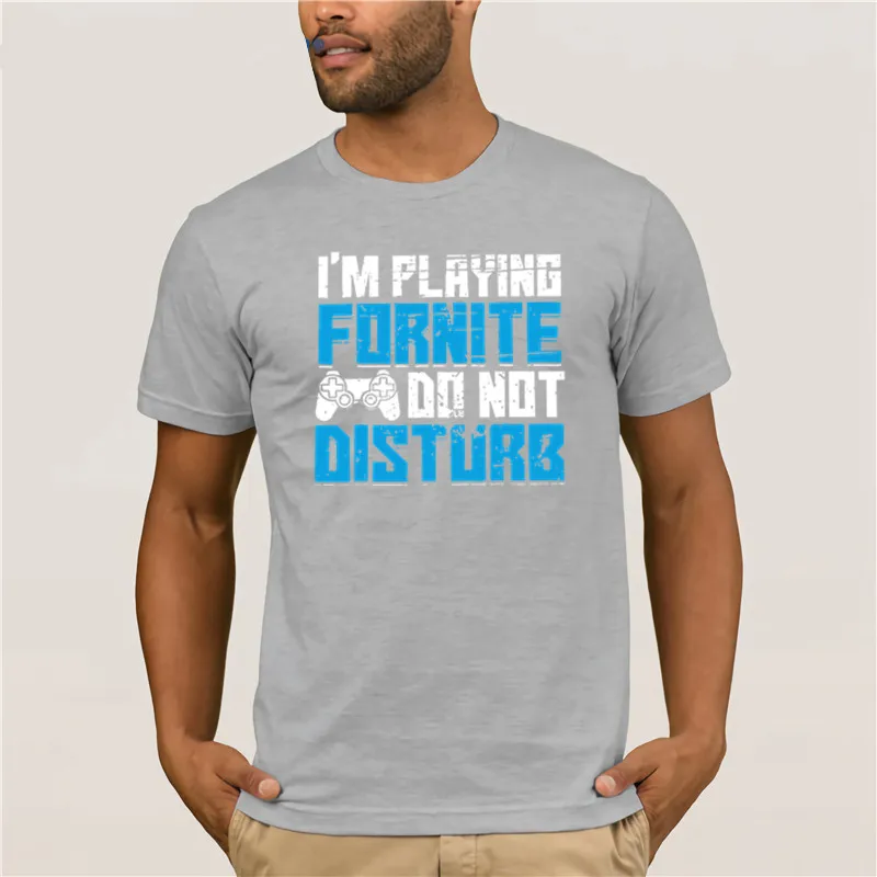 Брендовая мужская рубашка из хлопка с надписью «I'm playing Fornite do not monthy», креативная графическая модная летняя рубашка