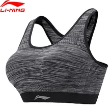 Клиренс) Li-Ning женские спортивные бюстгальтеры для бега со съемной подкладкой со средней поддержкой, спортивный бюстгальтер с дышащей подкладкой AUBN124 WBJ190